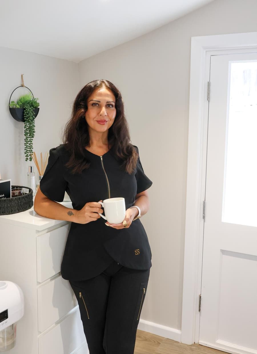Safina Young, practitioner and owner of Lady Young's Beauty & Cosmetics, in her Bracknell studio